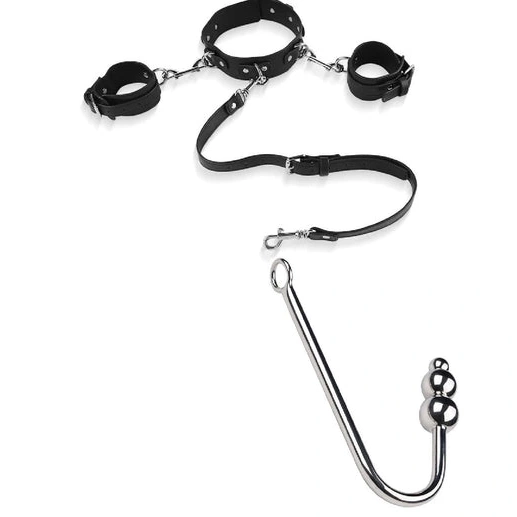 Collar 5334 Beaded with Elegant Hook and Anal Cuffs 1227